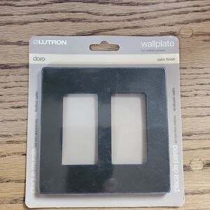Lutron - Claro - 2-Gang Wall Plate - Satin Finish - Midnight - Item# SC-2-MN (2